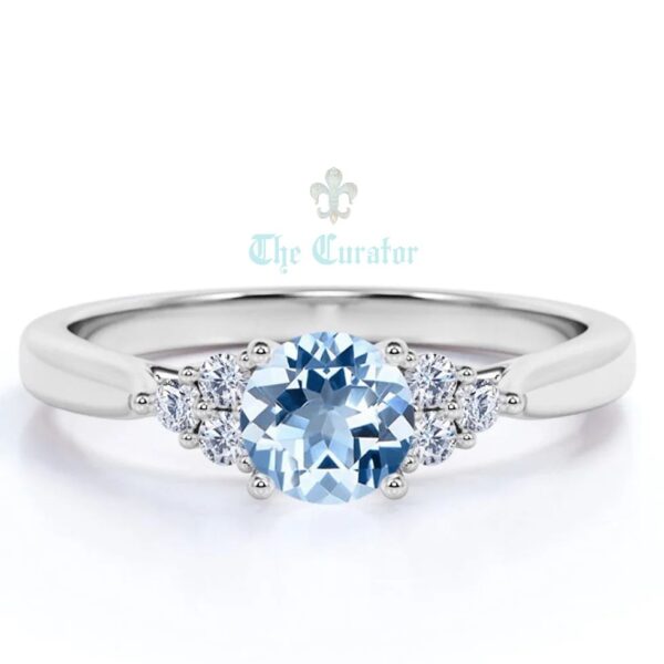AQUA || Cluster Aquamarine Ring